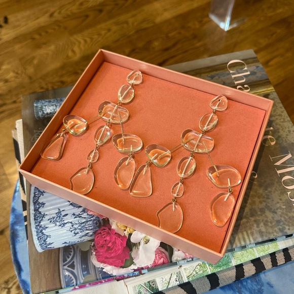 ICONIC Cult Gaia SLOANE ROCK clear dangle earrings *NEVER WORN* - Picture 3 of 7